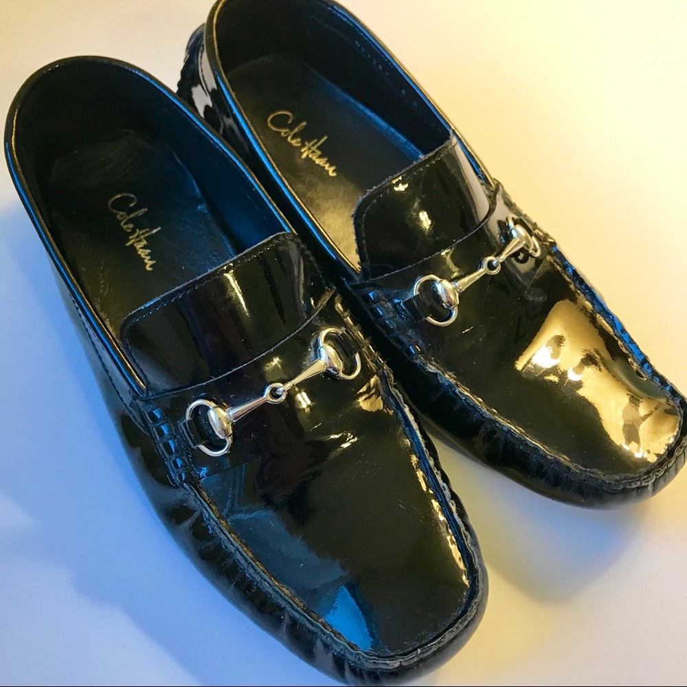 ☃️Cole Haan Patent Leather Driving Mocs Size 8